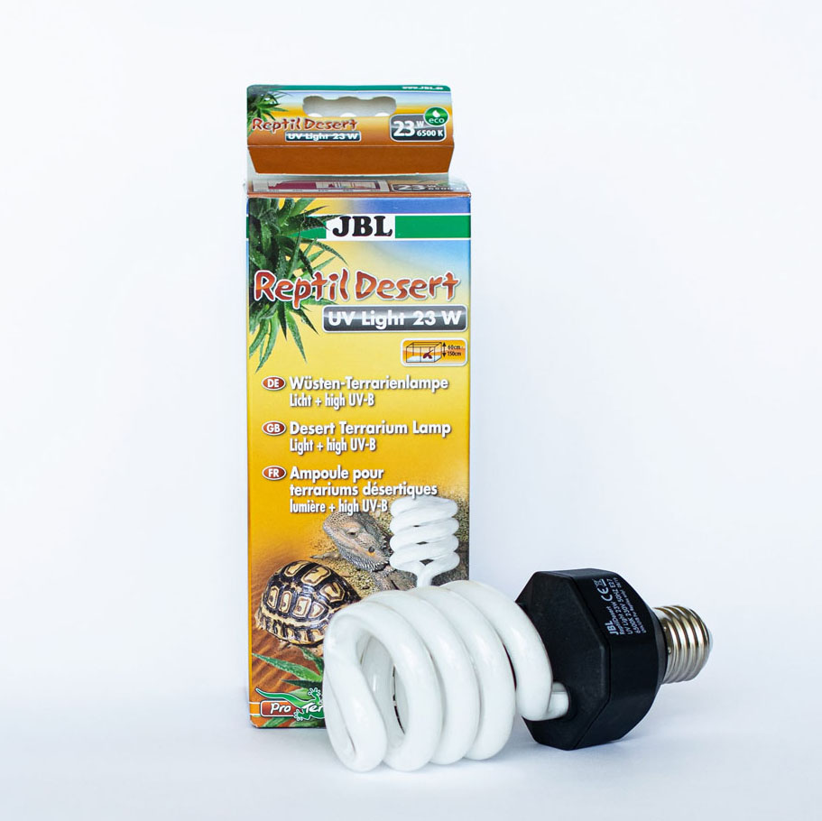 JBL ReptilDesert UV 23W (UVB 10%) [УФ лампа для черепах, агам, ігуан, хамелеонів та ін. рептилій]
