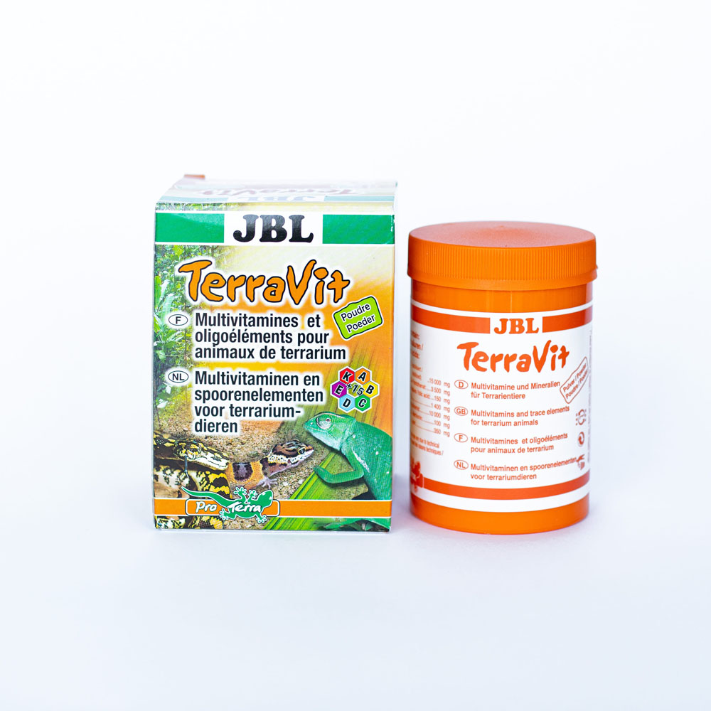 Витаминная подкормка JBL TerraVit Pulver [Витамины и микроэлементы в виде порошка для всех видов рептилий, черепах, ящериц] (135 г)