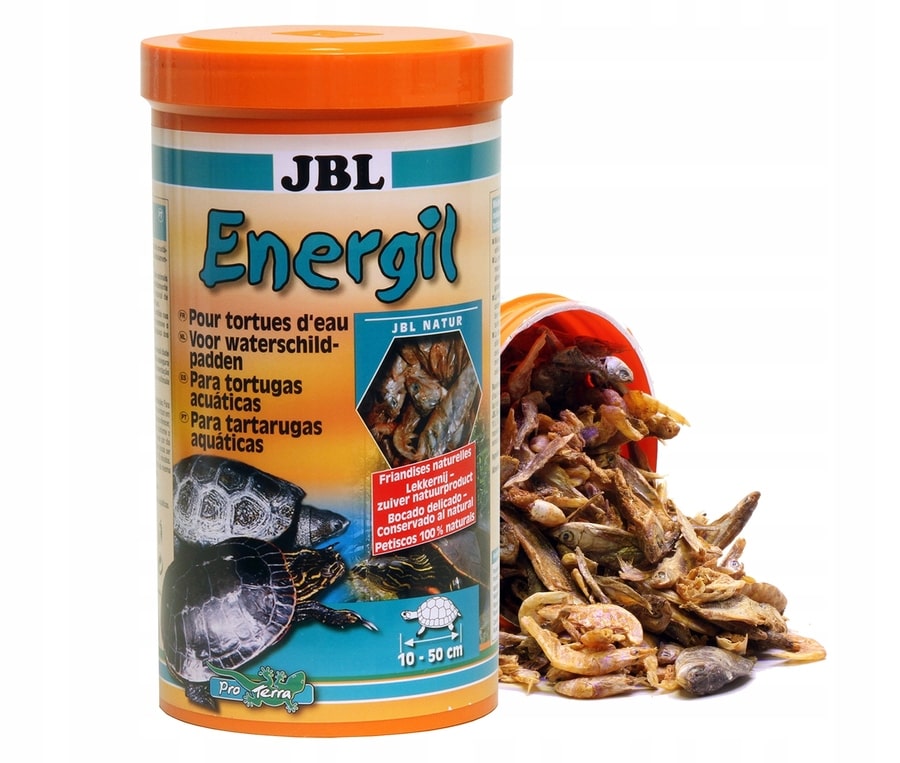 Корм для великих водоплавних (червоноухих, болотних) черепах із висушеної риби та ракоподібних JBL Energil 1 л (170 г)
