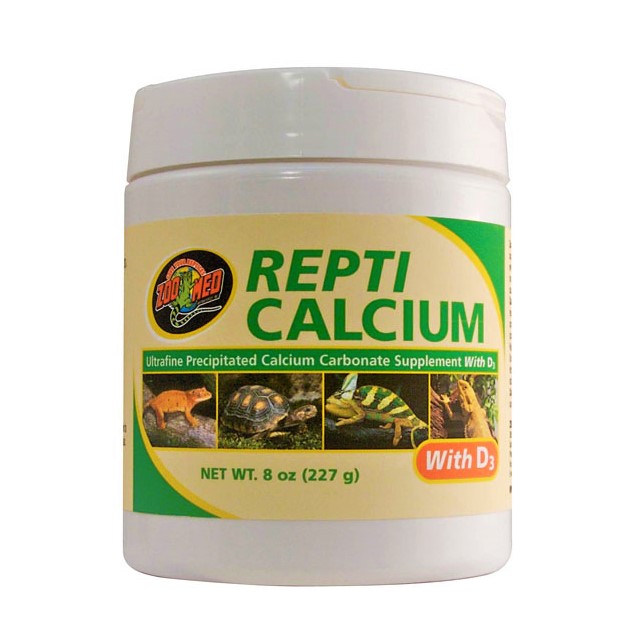 Кальций для рептилий Zoo Med Repti Calcium C D3 [Минеральная подкормка с витамином D3. Кальций для всех видов черепах, рептилий, амфибий] (227 г)