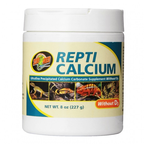 Кальцій для рептилій Zoo Med Repti Calcium з D3 [Мінеральна підкормка з вітаміном D3. Кальцій для всіх видів черепах, рептилій, амфібій] (227 г)